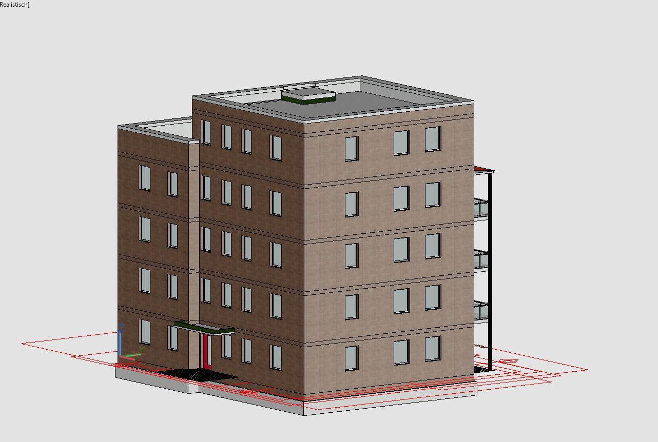 Gerberstraße 2 - geplante Außenansichten des Mehrfamilienhauses - Ansicht Süd-Ost