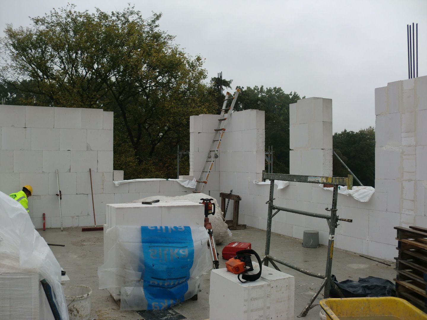 Gerberstraße 2, Bautenstand per 14-10-2021 - Maurerarbeiten Dachgeschoss (Penthouse-Wohnung)