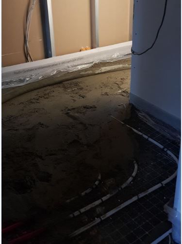 Gerberstraße 2, Bautenstand per 15-12-2021 - Einbringung Estrich